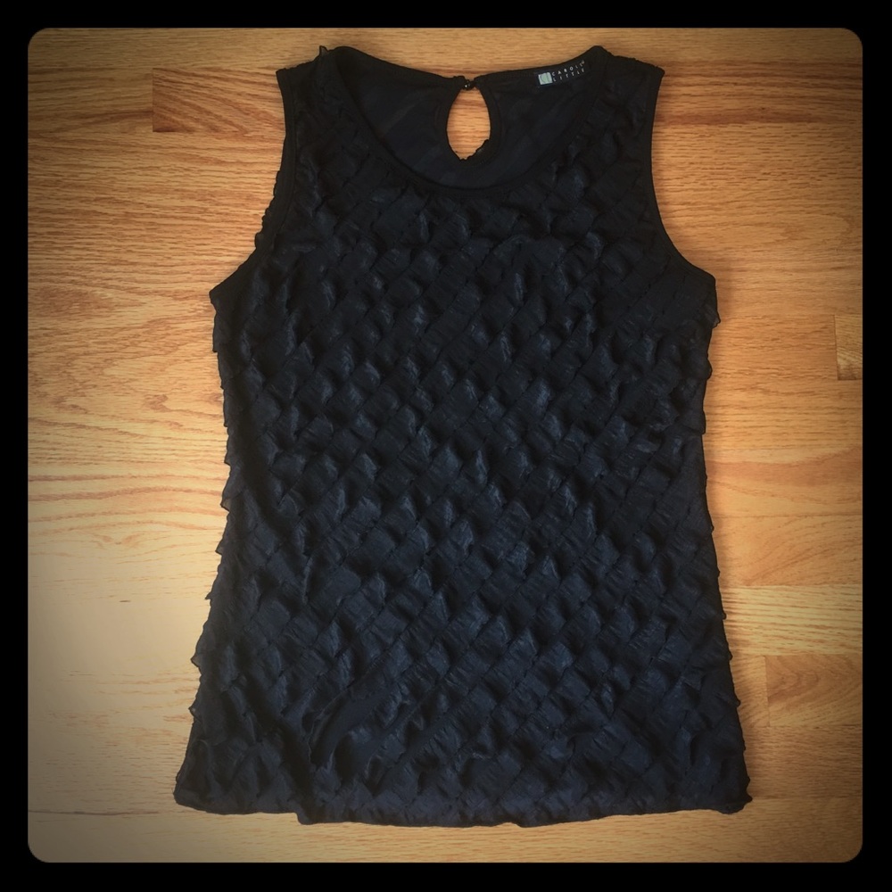 Carole Little Ruffle Blouse Small